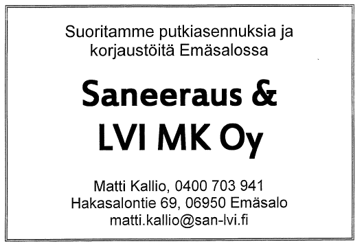 Emsalö sommartorg - Emäsalon kesätori På Bengtsby sportplan. Bengtsbyn urheilukentällä. 14.