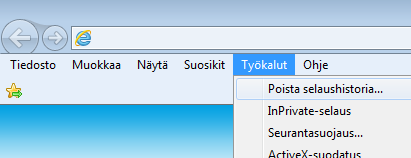 Selaimen välimuisti ja sivuhistoria Selainohjelma tallentaa välimuistiinsa luettuja sivuja, mikä nopeuttaa aiemmin ladattujen sivujen avaamista. Välimuistiin saattaa tallentua myös salaisia tietoja.