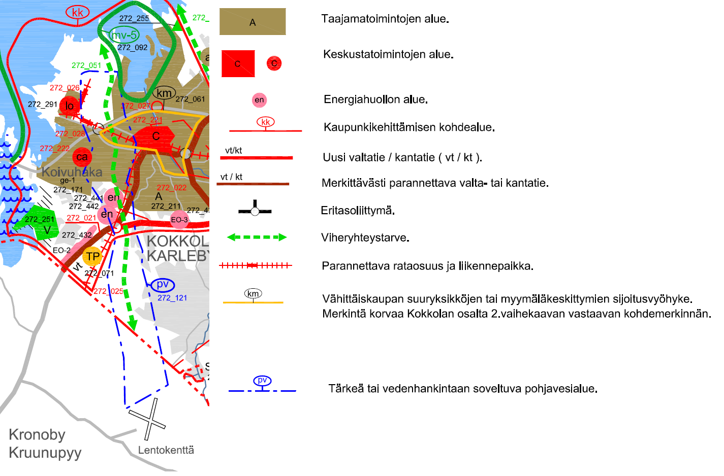 GEOLOGIAN TUTKIMUSKESKUS Luonnos 14.5.2014 58 7.2 Kaavatilanne Patamäen pohjavesialueella 7.2.1 Keski-Pohjanmaan maakuntakaava Patamäen pohjavesialueella on vahvistettu Keski-Pohjanmaan maakuntakaava.