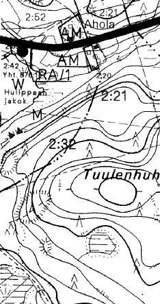 Kuva 3. Ote Pirkanmaan maakuntakaavan ja vaihemaakuntakaavojen yhdistelmästä. Suunnittelualue on rajattu likimääräisesti punaisella ympyrällä.