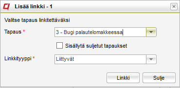 Linkitetyn dokumentin lisääminen dokumenttiarkistosta tarkoittaa, että tämän dokumentin version muutokset näkyvät automaattisesti linkkiä klikkaamalla.