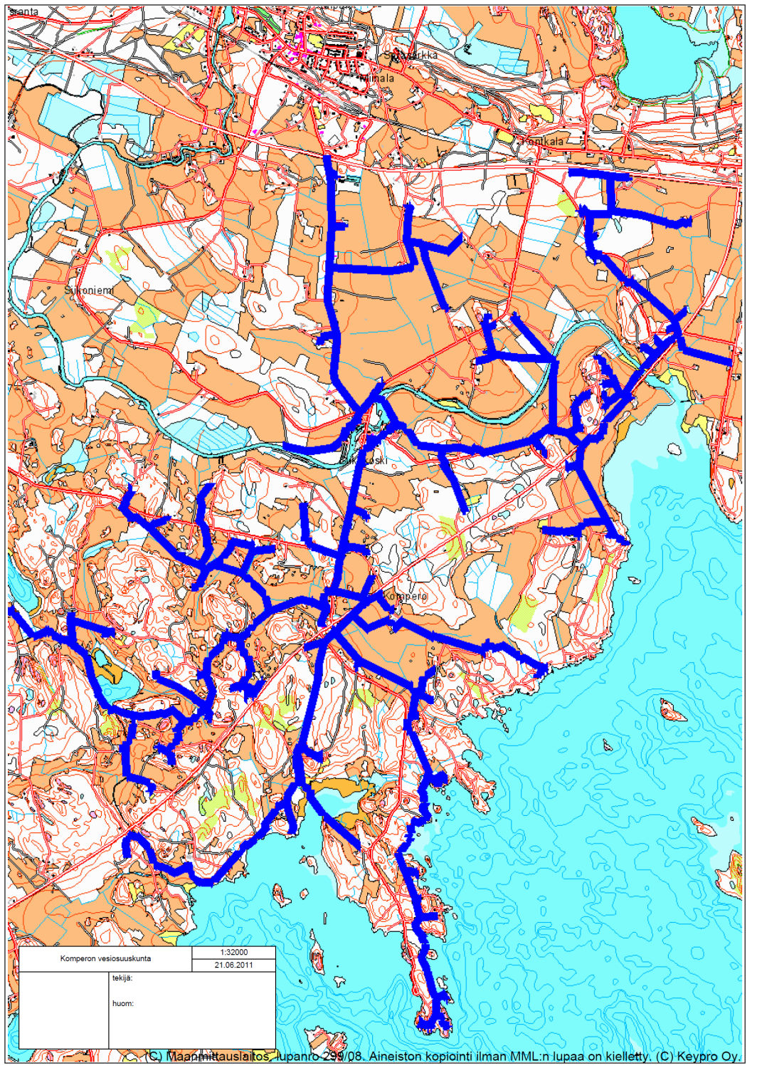 Verkosto nyt Perustettu 1984 Puhtaan veden verkostoa yli 50km Suunnitelma