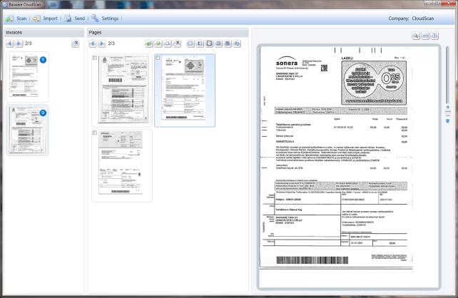 Client asennetaan Basware CloudScan internet-sivulta Click Once asennus