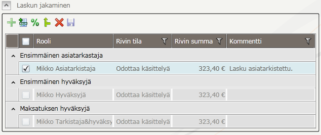 Toukokuu 2012 23 (57) Laskun visualisointi - Finvoice- ja Teapps-xml -muodossa saapuneet verkkolaskut tulkitaan ja esitetään web-käyttöliittymän kautta laskun kuvana.