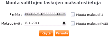 Toukokuu 2012 47 (57) Käyttäjä voi poistaa laskun listasta painamalla Poista lasku painiketta laskurivillä.