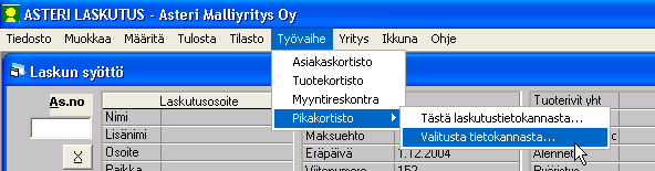 Pikakortisto -työvaihe Uutena ominaisuutena ohjelmaan on tullut Pikakortisto-työvaihe.