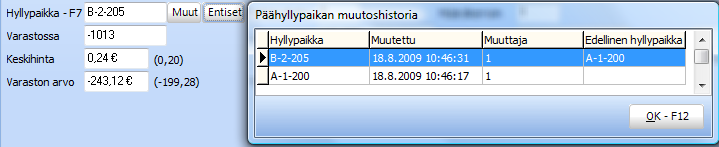 TUOTTEIDEN HALLINNAN TOIMINNOT INVENTOINTIPÄIVÄ LISÄSARAKKEEKSI TUOTTEIDEN SELAUSRUUDULLE Tuotteiden hallinta- ja selausruuduille voidaan saada näkyviin inventointipäivä, mm.