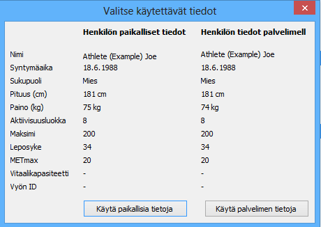 työkalut valikosta synkronoi kaikki. Tämä toiminto synkronoi kaikki synkronointityökalusta synkronoitavaksi valitut profiilit. Kuva 57. Synkronointi -painike mittausjaksot taulukon alapuolella.