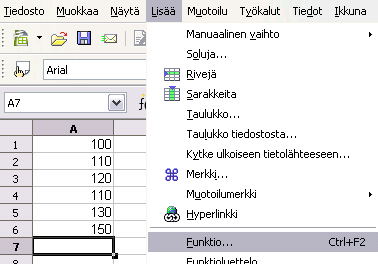 - 193-3) Napsauta välilehteä Funktiot näytöllä Ohjattu funktion luonti, jolloin näet ruudussa Funktiot luettelon käytettävistä funktiosta.