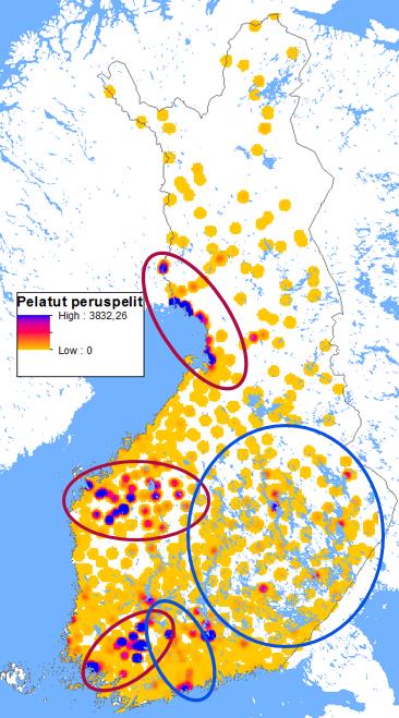 Pelaamisen määrän ajurit ja korrelaatiot?