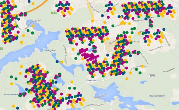 Data discovery analytiikkanäkymät kytkemään paikkatietoa ja muuta liiketoimintatietoa