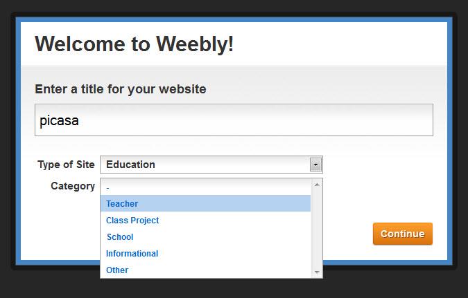 WEEBLY KOTISIVUT Rekisteröidy käyttäjäksi sivulla www.weebly.com: käyttäjänimi, salasana ja toimiva sähköpostiosoite. (Muista kirjata tiedot, näitä tarvitaan uudelleen sivustolle kirjauduttaessa).