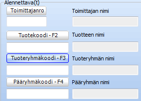 VALINTA, KENELLE ALENNUS TAI NETTOHINTA KOHDISTETAAN Jos alennus annetaan tietylle asiakkaalle, asiakkaan valinta tapahtuu kirjoittamalla asiakasnumero suoraan kenttään Asiakasnro (+Enter) tai