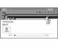 CD-soitin 31 Käyttö CD:n toiston aloitus Työnnä CD-levyä etikettipuoli ylöspäin CD-aukkoon, kunnes se vedetään sisään laitteeseen.