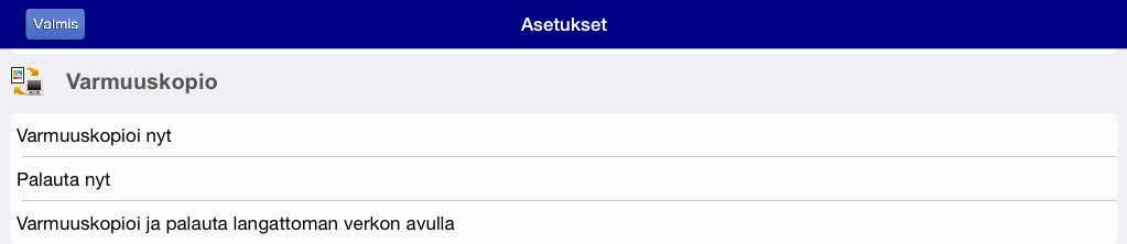 Tämän ominaisuuden avulla voit valita kotisivun eli sivun, joka aukeaa automaattisesti avatessasi sovelluksen ja jolle pääset napauttamalla kotikuvaketta navigointipainikkeessa.