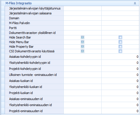 22 (/ 92) SharePoint intgraatio, SharePoint Sivumalli (Asiakas) ja (Toimeksianto) kohdat täytetään vain, jos toimisto käyttää SharePointia dokumentinhallintaa