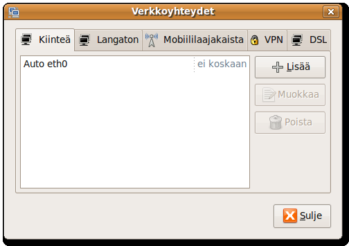Ubuntu tutuksi/tulostettava versio 37 Tietoturva Palomuuri Yleensä palomuurin asetuksiin ei tarvitse koskea, sillä järjestelmässä ei ole avoinna olevia portteja.