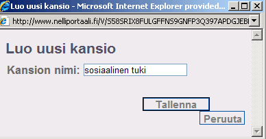 4 keksi kansion sisältöä kuvaava nimi ja tallenna