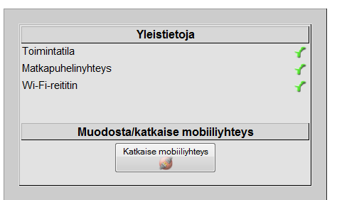 18. Tarkista, että kaikki aloitussivun kohdat on merkitty vihreällä. MERKKIVALOJEN SELITYKSET Wi-Fi-reititintä käynnistettäessa merkkit vilkkuvat nopeasti alustuksen aikana. 19.