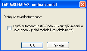 Sivu 4/6 Poista rasti Valitse todennusmenetelmän määrityksistä: Kun Windows