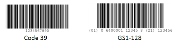 käytössä olevia viivakoodimalleja ovat GS1-128 (esim. lavalaput ja tuotteiden merkitseminen) ja Code 39 (esim.