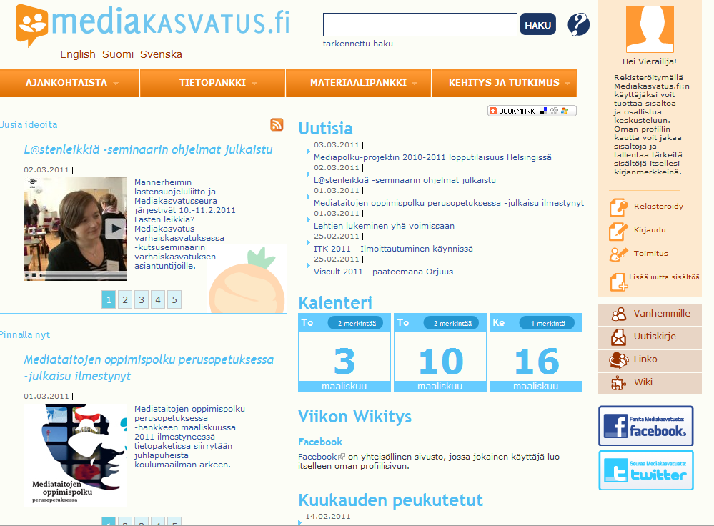 Benchmarkkaus Mediametkan nettisivujen pääasiallisena ongelmana on sivujen aktiivisuuden puute sekä hankalasti jäsennelty informaatio.
