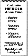 12 HEITON UUTISET Maaliskuu 2008 SULKAPALLO Nopeus, kauneus ja raastavuus Senni Kurttila harjoittelee sulkapalloa kotonaan.