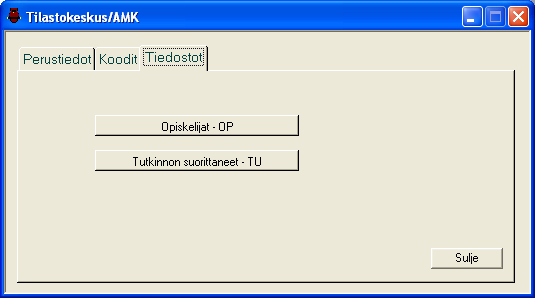 Logica KÄYTTÖOHJE 84 (122) Perustietojen syöttämisen ja kooditusten valinnan jälkeen valitaan Tiedostotvälilehdeltä se tiedonsiirto, joka halutaan ajaa.