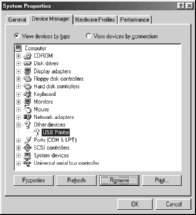 5. Valitse Other devices (Muut laitteeet) -kohdassa USB Printer (USB-tulostin) tai EPSON AcuLaser C100 ja valitse Remove (Poista). Valitse sitten OK.