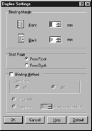 . Avaa Duplex Settings (Kaksipuolisuusasetukset) -valintaikkuna napsauttamalla Duplex Settings (Kaksipuolisuusasetukset) -painiketta.