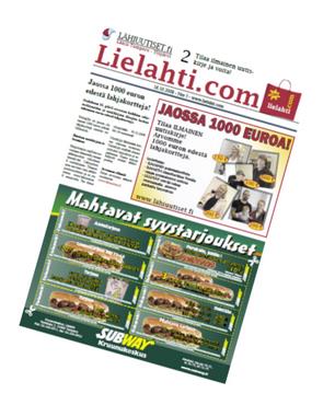 LEHTIJAKELUT(TABLOID) Länsi-Tampereen jakelu 26 000 kpl (1/8 sivu vain 188 e+alv, sivuhinta 1500 e+alv, -91%