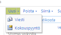 S-postin kirjoittaminen 1 Valitse Uusi => Viesti Kirjoita nimi/postiryhmä kenttään Vastaanottaja... tai klikkaa Vastaanottajaotsikkoa avataksesi Kontaktit.