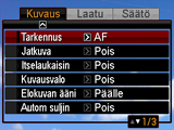 Lisäasetukset Seuraavassa on kuvattu valikkotoiminnot, joilla voidaan määrittää kameran eri asetuksia.