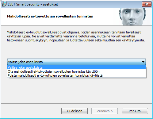 2.2.1 Tyypillinen asennus Tyypillisen asennuksen tilassa käytetään useimmille käyttäjille sopivia kokoonpanoasetuksia.