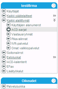 Elisa Ring Pääkäyttäjän opas 12 Avautuvassa näkymässä näet kaikki yrityksesi vaihderatkaisuun kuuluvat asiakaspalvelusarjat ja voit tarkastella niiden perustietoja.