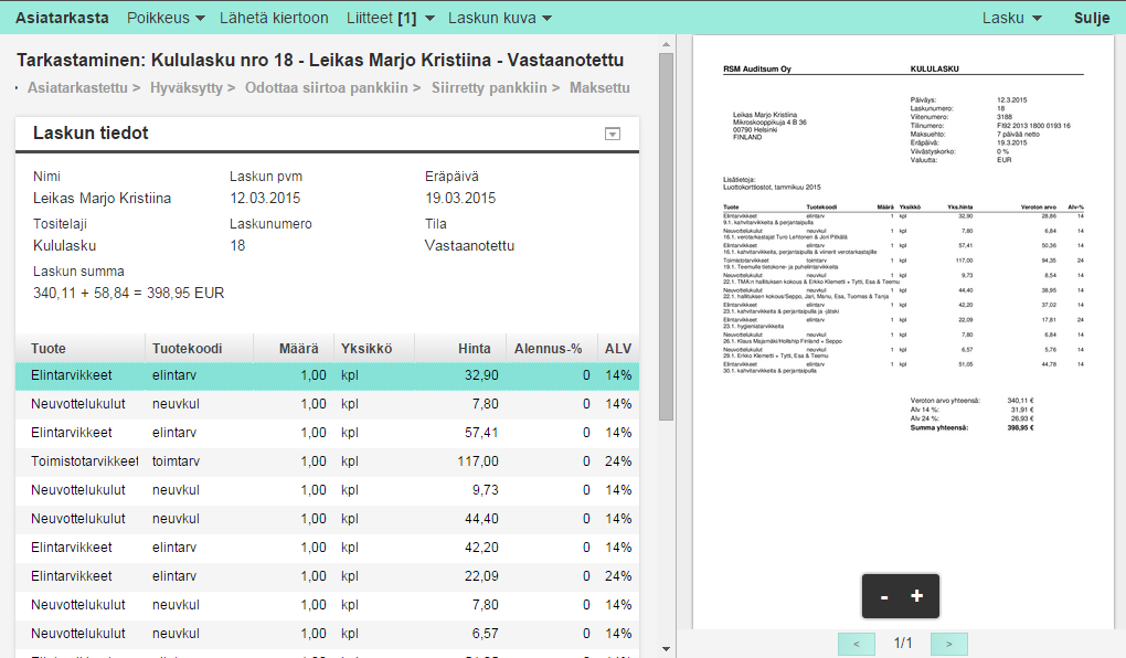 RSM Auditsum Oy, KHT-yhteisö 7 (8) 4.