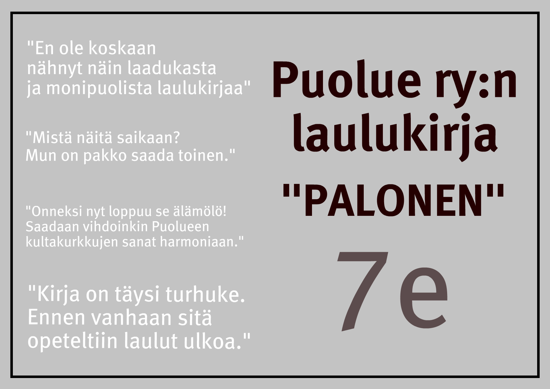 Suvin vastuunkannosta; paluusta päätoimittamaan Puolueohjelmaa, sekä viime vuoden hallituksen johdosta. Pidän Animin koomikon kyvyistä.