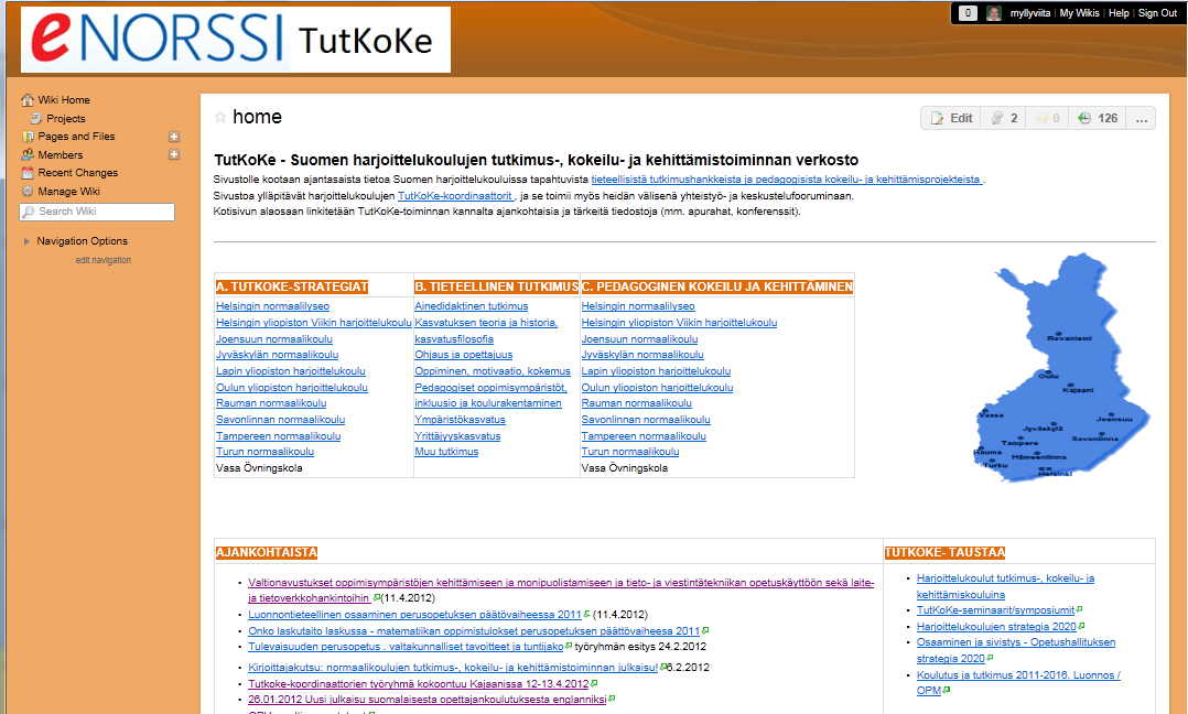 Uudenlaiset toimintakulttuurit ja - järjestelmät Kodin ja koulun yhteistyö, blogi- ja wikitekniikat, lukuisia raportteja Koulu 3.0- ja Koulu 3.