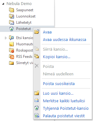 Sivu 12/37 5. Outlook Web App Outlook Web Appin osoite vaihtelee sen mukaan, missä ympäristössä Hosted Exchange-tilinne sijaitsevat.