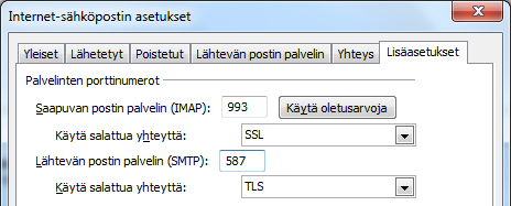 Sivu 8/37 Lopuksi muuta vielä itse palvelinten asetuksia Lisäasetukset-välilehdestä.