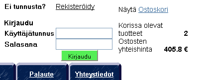 27 Kuva 12. Korissa olevat tuotteet ja niiden yhteishinta 5.2.5 Ostoskorin sisällön käsittely Ostoskorissa olevia tuotteita voi lisätä ja poistaa ja korin voi tyhjentää.