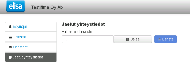 Elisa Oyj Elisa Ring 31 (58) Kuva 44. Jaetun yhteystiedon lisääminen Jaettuihin yhteystietoihin voi lisätä tietoja myös lataamalla niitä suoraan omista tiedoista Tuo -napin kautta. Kuva 45.