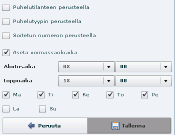 Elisa Oyj Elisa Ring 45 (58) - Läsnäolon perusteella: Voit määrittää millä läsnäoloilla soitonsiirtoasetukset on käytössä.