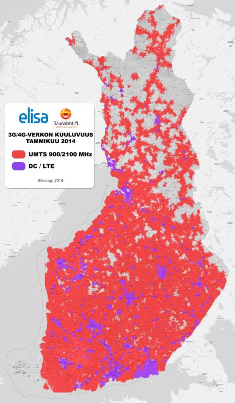 Elisa 4G rakentaminen Elisa rakentaa LTE- tukiasemia lisenssiehtojen, asiakaskysynnän ja kapasiteettitarpeen mukaisesti.