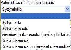 160 (238) HUOM. Uhatun alueen laajuutta arvioitaessa otetaan huomioon vain palon uhkaaman alueen laajuus.