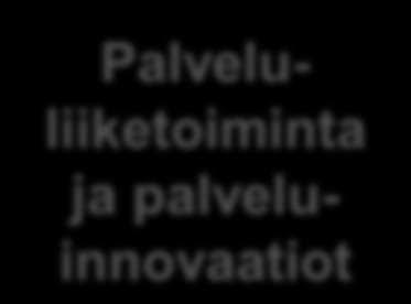 Teemat ja toimintatavat Globaalit arvoverkostot Uudistuva innovaatiotoiminta Puhdas energia Rakennettu ympäristö Hyvinvointi ja terveys Palveluliiketoiminta ja palveluinnovaatiot Kaikkien