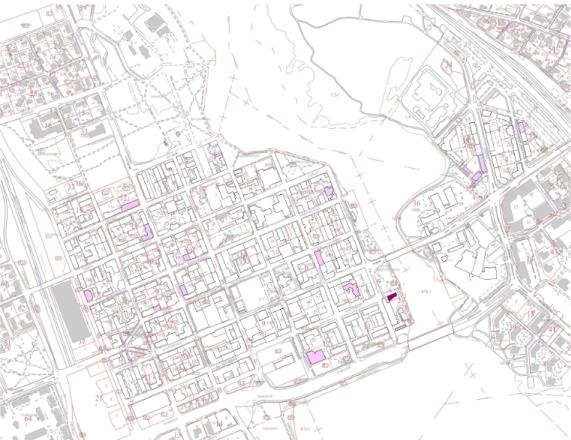 Kulttuuriympäristöpalvelut Hämeenlinnan kaupunki 45 (49) NÄKYVYYS NYKYMAISEMASSA Wetterhoffin uudisrakennus Yksittäiset liike- ja asuintalot Hotelli Vaakuna Kävelykatu Kaupunkipuisto Verkatehtaan