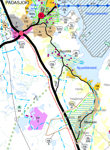 6.5 Padasjoen Vakkilan terminaalialue Padasjoen Vakkilan terminaalialue sijaitsee valtatie 24 välittömässä läheisyydessä läntisellä puolella.