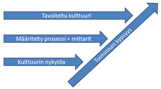 93 Kuva 41. Toiminnan kypsyyden tavoitteiden, sovittujen toimintaprosessien ja todellisen toimintakulttuurin suhde.