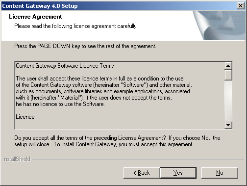 8 (44) 4.2 Asenna ohjelmisto 4.2.1 Windows asennus Serveriasennusta varten tarvitaan Windows NT, Windows 2000, Windows XP työasema tai serveri, jossa on n. 10 MB vapaata levytilaa.
